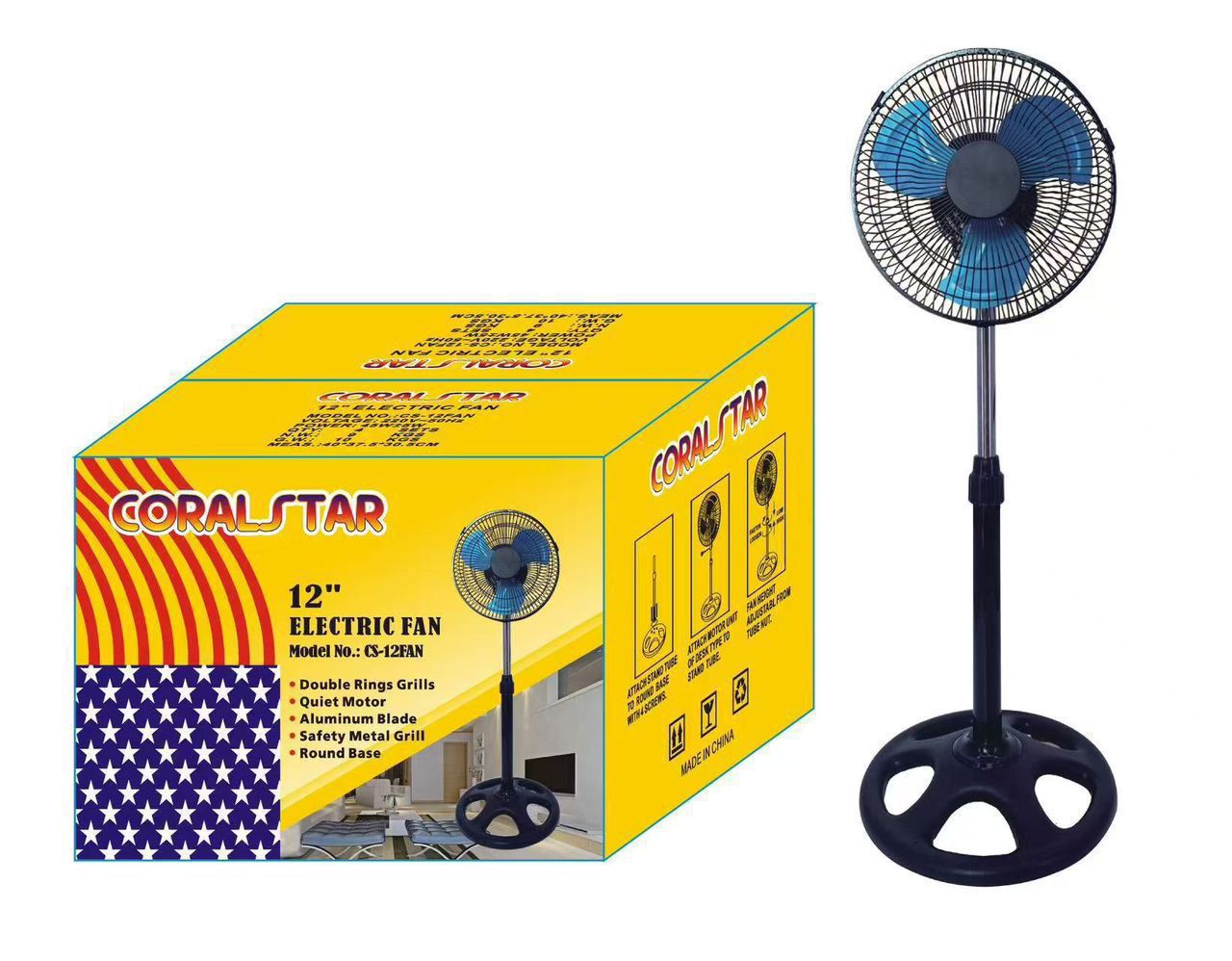 Ventilateur CORAL-STAR 12" CS12 SURPIED