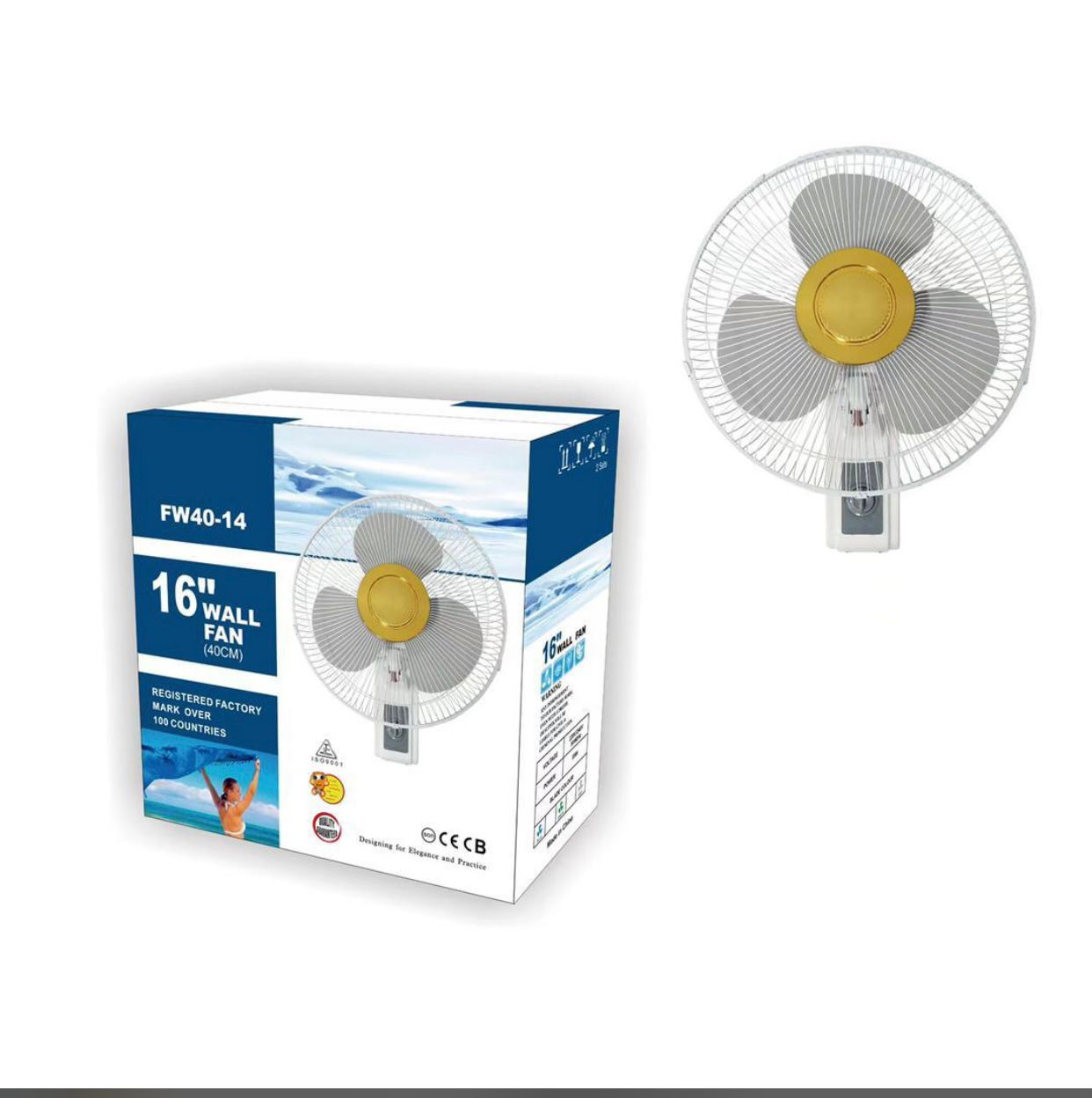Ventilateur EVERNAL 16" FW4014 MURAL