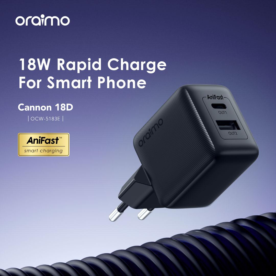 Chargeur telephone ORAIMO CANNON 18D
